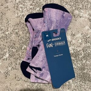Brooks Purple and Navy Athletic Socks